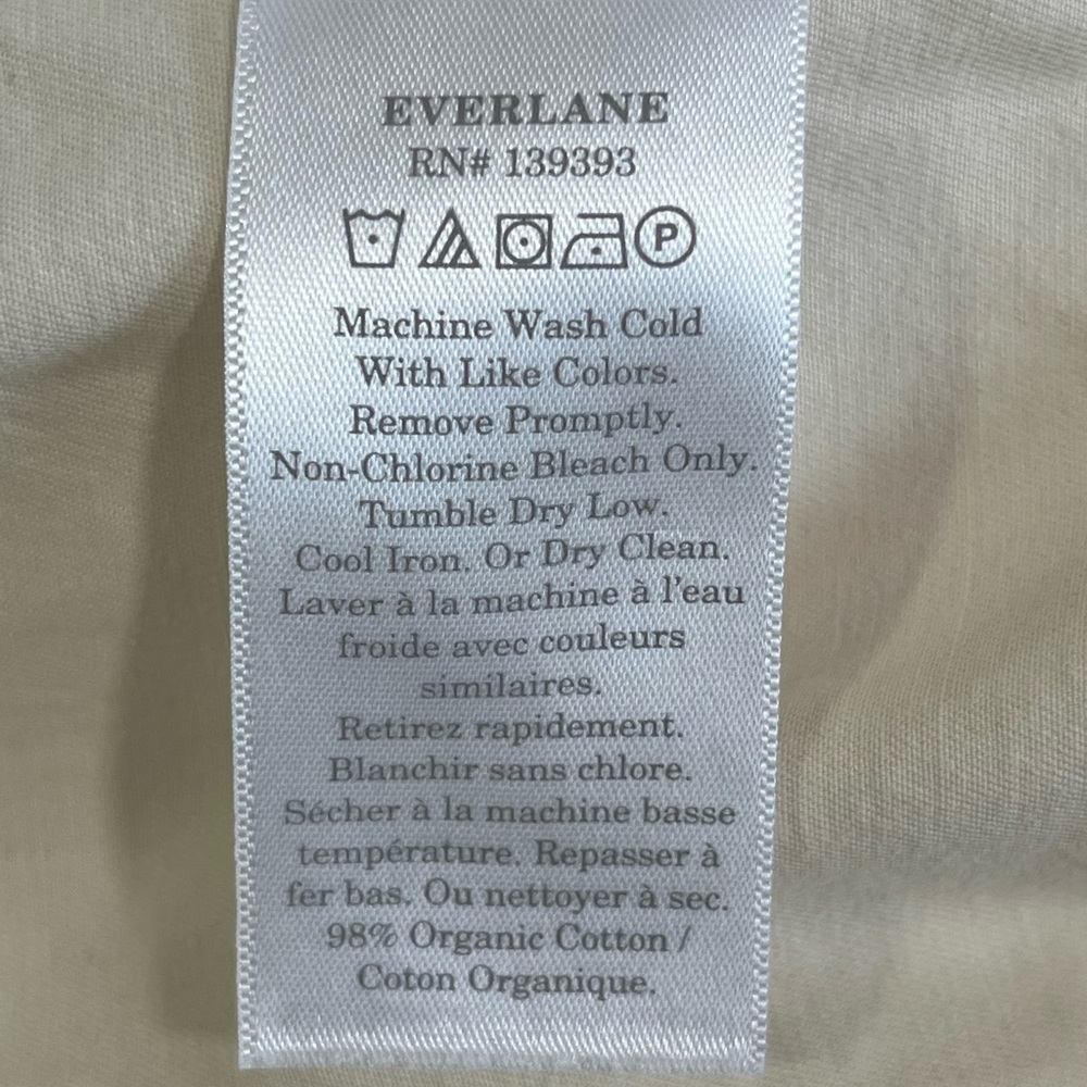 Everlane Easy Pant Organic Cotton Women’s 16 Wide Leg High Rise Neutral Cream - Picture 12 of 16